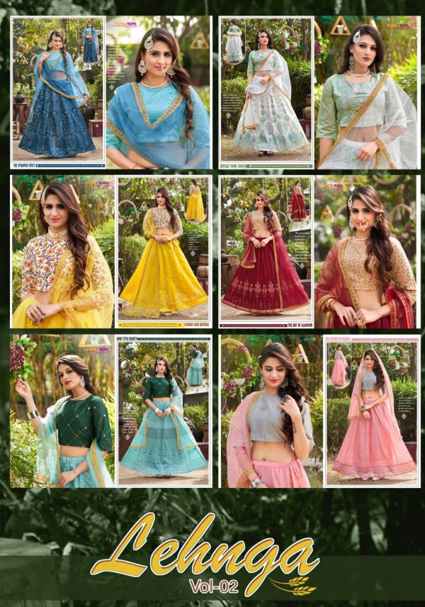 Tips Tops Lehnga Vol 2Viscose Chanderi Designer Lengha Suit